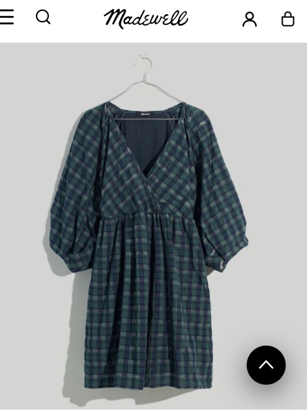 Madewell Marianna Puff Sleeve Mini Party Dress Medium